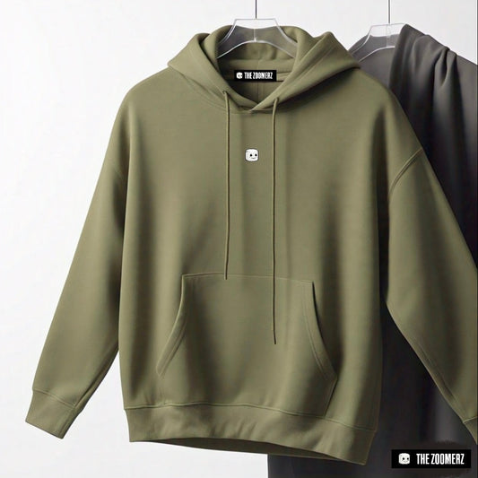 Loose fit Hoodie(Olive Green)
